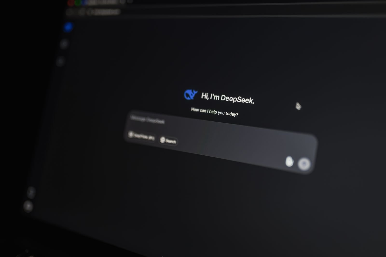 Close-up of an AI chat interface displayed on a computer screen